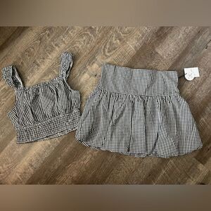 Japna 2- Piece Cropped Top and Skirt- Size Large